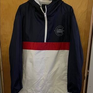 Navy, Red & White Pullover Windbreaker with Logo